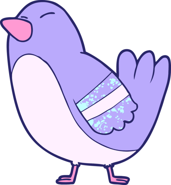 parlak neon renkli çizgi film kuşu