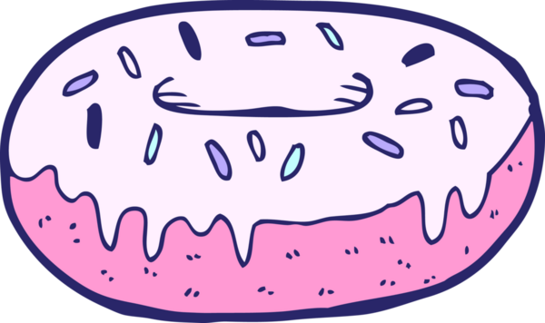 parlak neon renkli çizgi film donutu