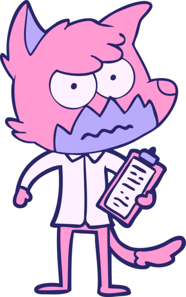 çizgi film parlak neon renkli tilki rahatsız