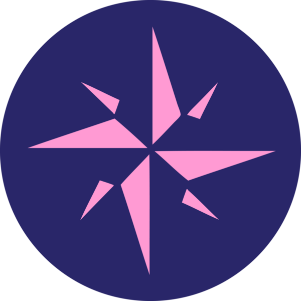 Parlak neon renkli bir yıldızın ikonik dövme şekli