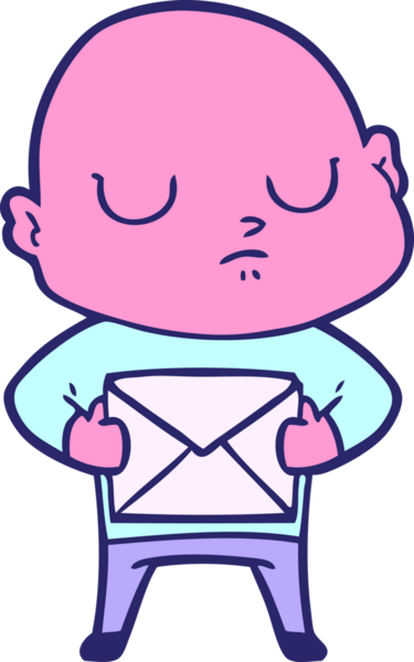 parlak neon renkli kel adam çizgi filmi