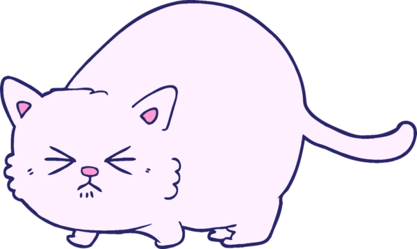 parlak neon renkli kızgın kedi çizgi filmi