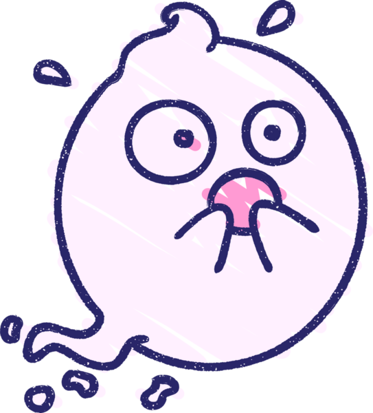 Sevimli Hayalet Tebeşiri Parlak neon rengi çiziyor