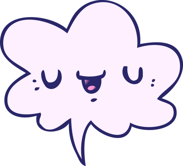 Konuşma baloncuğu olan mutlu çizgi film yüzü parlak neon renginde düzgün gradyan tarzıyla