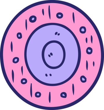 parlak neon renkli çizgi film kalkanı