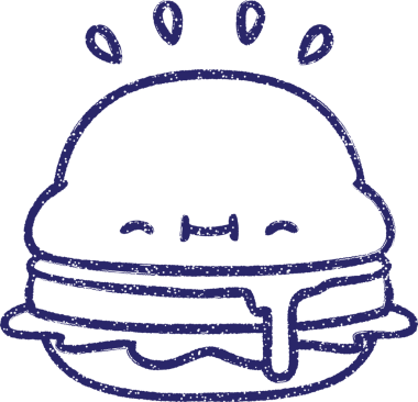 Sevimli Burger Kömürü Parlak neon rengi çiziyor