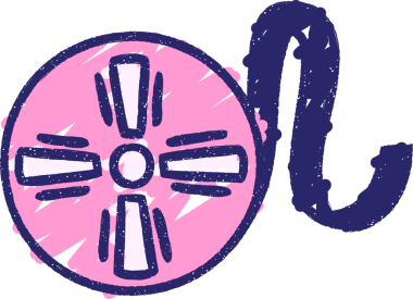 Film makarası tebeşiri Parlak neon rengi çiziyor