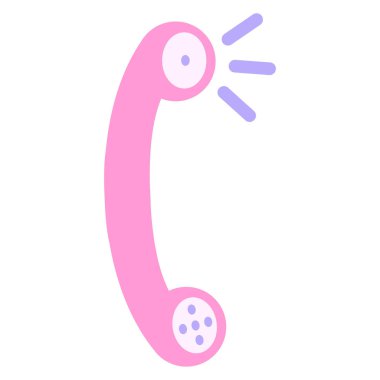 Parlak neon renkli telefon alıcısı