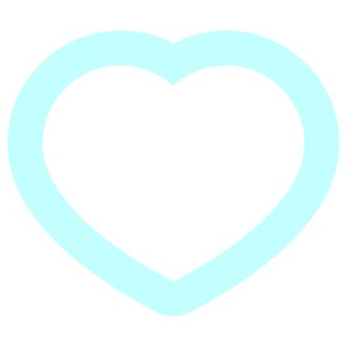 kalp sembolü simgesi parlak neon renkli simge