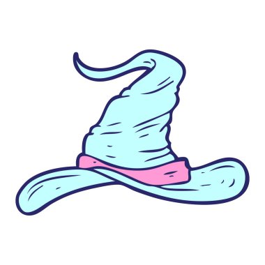 çizgi film sihirbazları parlak neon renkli şapkalar