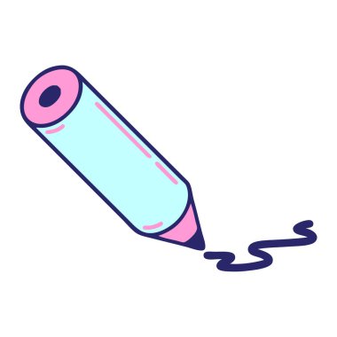 parlak neon renklerde geleneksel renk kalem dövmesi