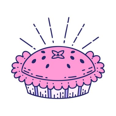 Geleneksel dövme stili parlak neon renklerde inanılmaz bir turta.