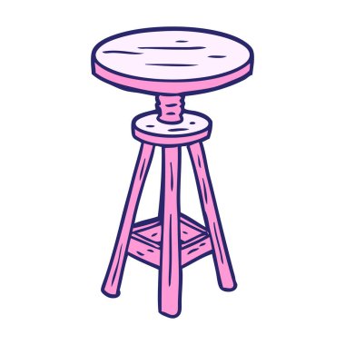 çizgi film ayarlanabilir sanatçı taburesi parlak neon renklerde