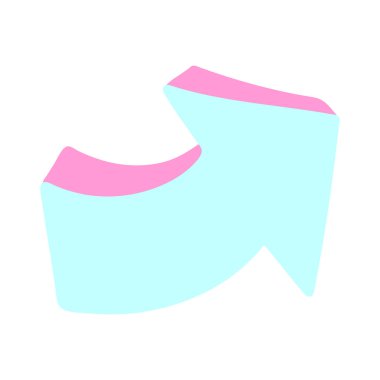 parlak neon renklerde ok karikatürü göstermek