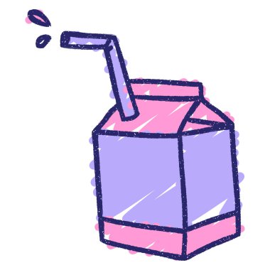 Süt Karton Tebeşir Parlak neon renklerle çiziyor