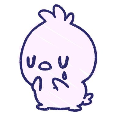 Üzgün Kuş Tebeşiri Parlak neon renklerle çiziyor