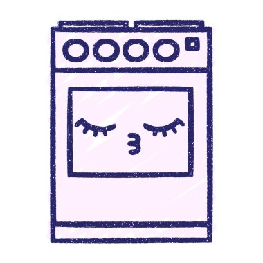 Fırın Tebeşiri Parlak neon renklerle çiziyor