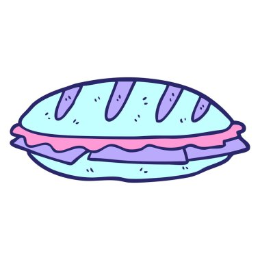 çizgi film satranç sandviçi parlak neon renklerle