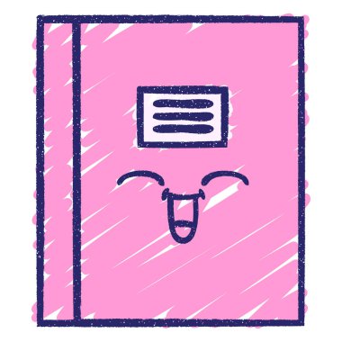 Parlak neon renklerle çizen Kitap Tebeşiri Egzersizi