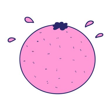 parlak neon renkli turuncu çizgi film