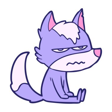 çizgi film, parlak neon renkli kurtları kızdırdı.