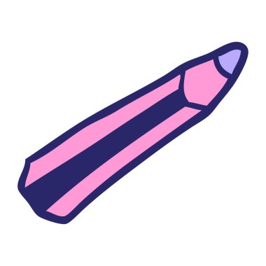 parlak neon renkli çizgi film kalemi