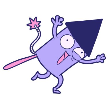 parlak neon renklerde havai fişek roketi