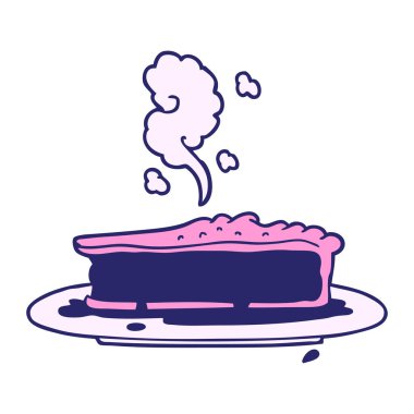 parlak neon renklerde yaban mersini turtası