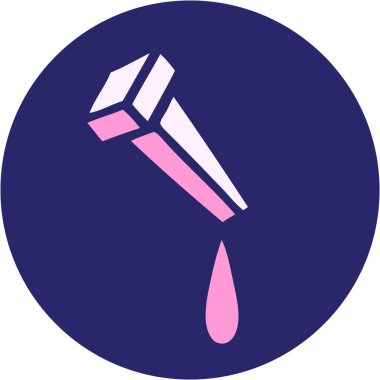 Parlak neon renkli demir çivinin ikonik dövme şekli