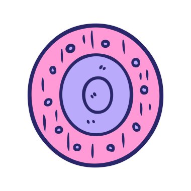 parlak neon renkli çizgi film kalkanı