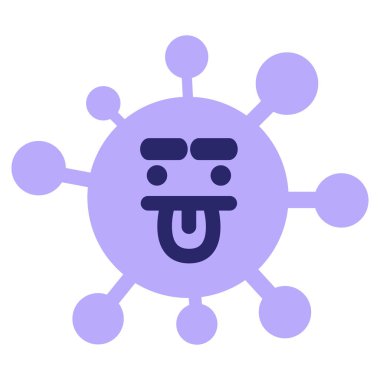 Parlak neon renklerde hoşnutsuz virüs