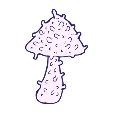 parlak neon renkli çizgi film mantarı