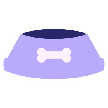 Parlak neon renkli köpek maması kasesi.