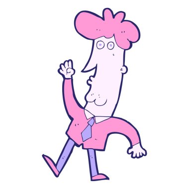 parlak neon renkli bir ofis çalışanı.