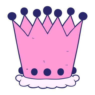 parlak neon renkli çizgi film tacı