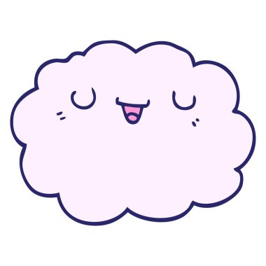 parlak neon renkli çizgi film bulutu