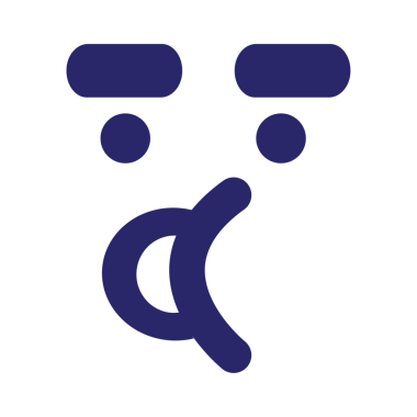 parlak neon rengi konuşan yüz simgesi