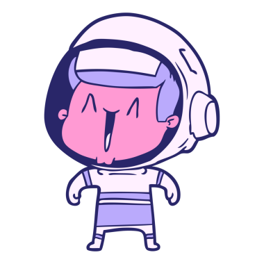 parlak neon renkli astronot adam.