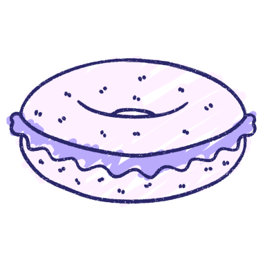 Bagel Tebeşiri Parlak neon rengi çiziyor