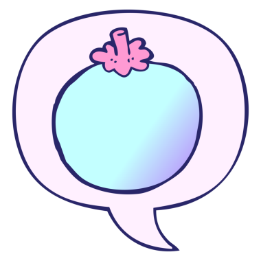 parlak neon renginde düzgün gradyan tarzda konuşan domates.