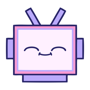 Parlak neon renkli bir robot kafası.