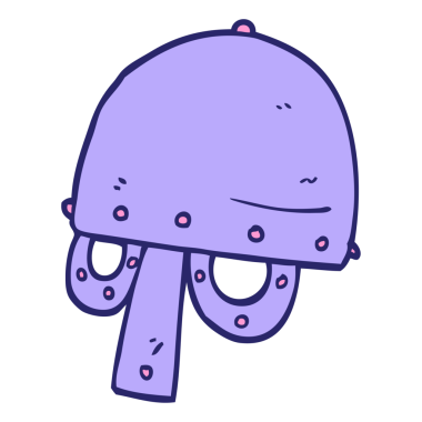 çizgi film karalama viking miğferi parlak neon rengi