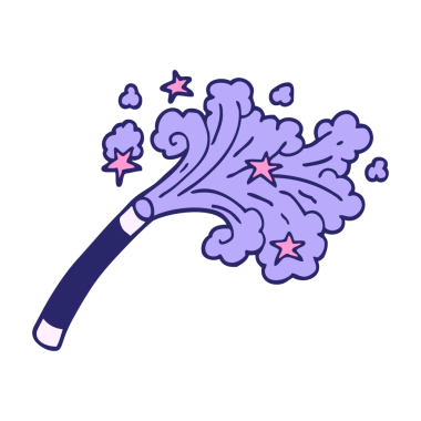 çizgi film karalama sihirbazları parlak neon renkli değnek