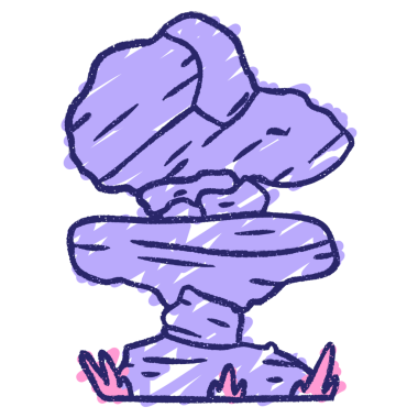 Yığılmış Kayalar Tebeşiri Parlak neon rengi çiziyor