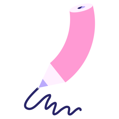 Kalem yazımı parlak neon renginde