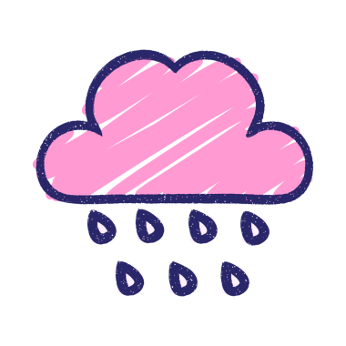 Yağmur Bulutu Tebeşiri Parlak neon rengi çiziyor