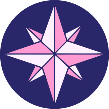 Parlak neon renkli bir yıldızın ikonik dövme şekli