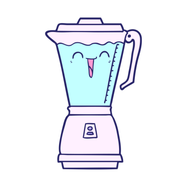 parlak neon renkli çizgi film yiyecek işlemcisi