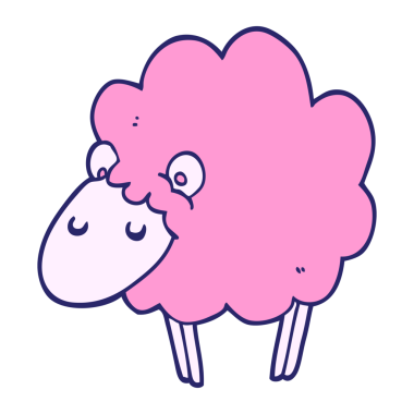 parlak neon renkli koyunlar