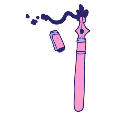 çizgi film karalama dolmakalemi parlak neon renkli